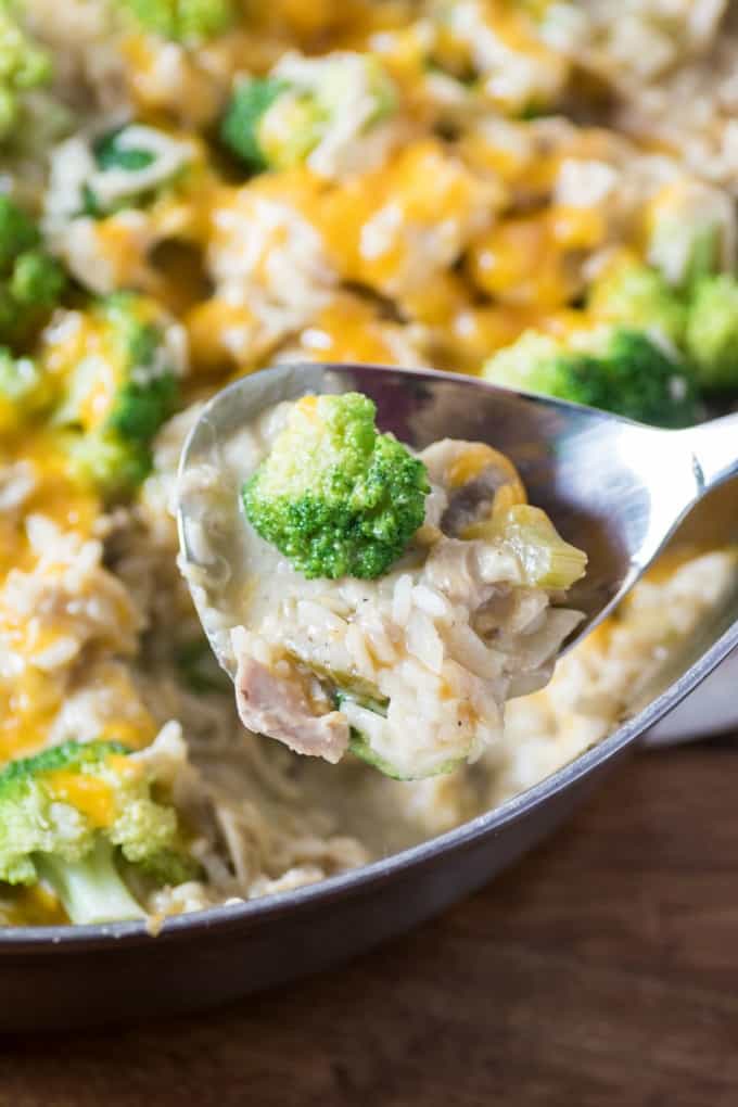 Stove Top Chicken Broccoli Cheesy Rice Casserole