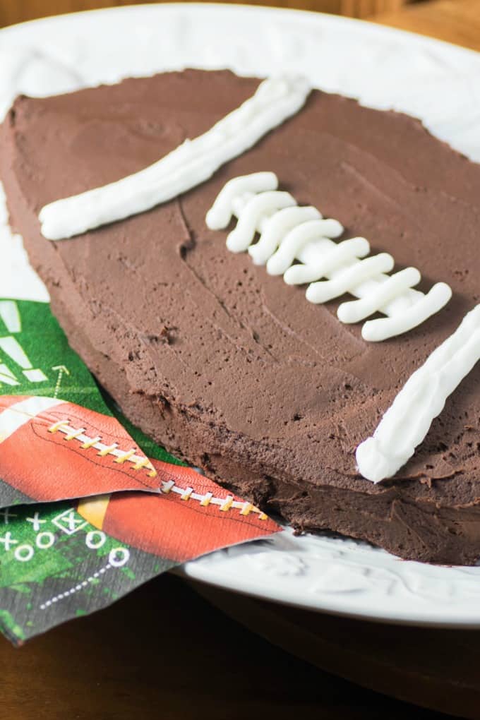 How to Make a Big Football Brownie (With a Round Cake Pan)