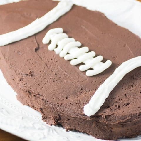 How to Make a Big Football Brownie (With a Round Cake Pan)