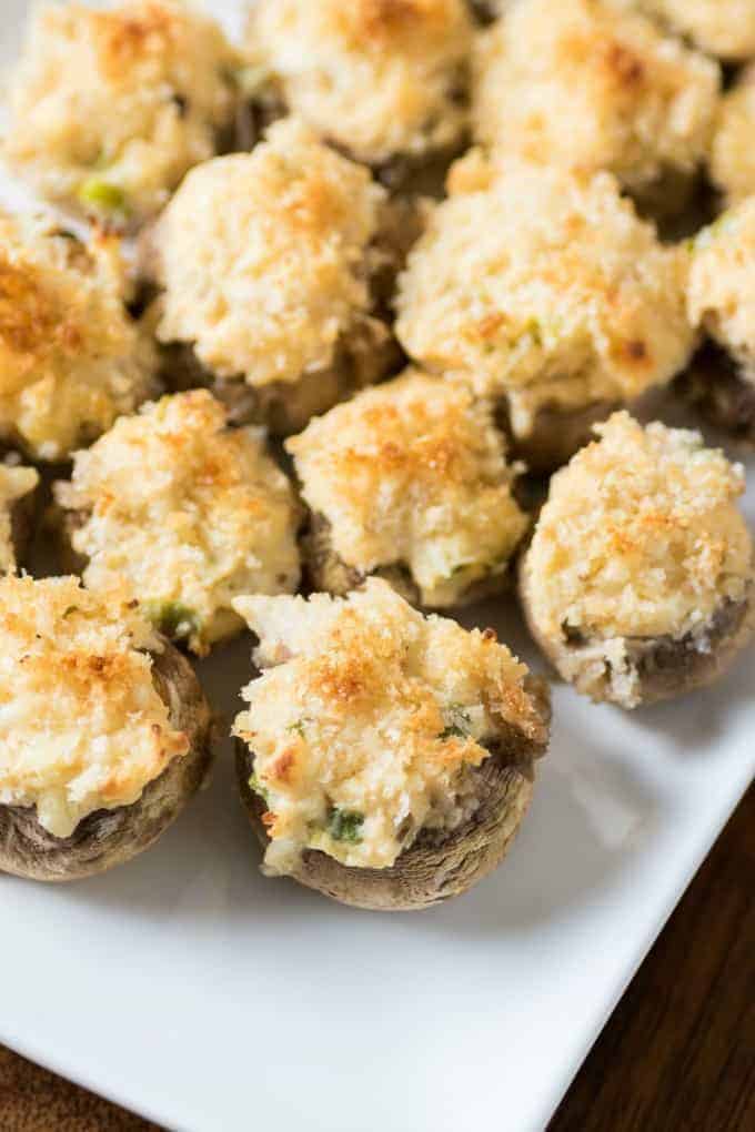 Crab Stuffed Mushroom Caps