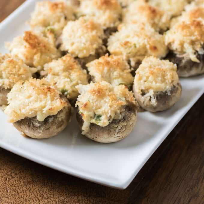 Crab Stuffed Mushroom Caps