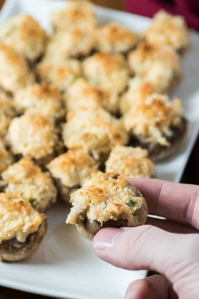 Crab Stuffed Mushroom Caps