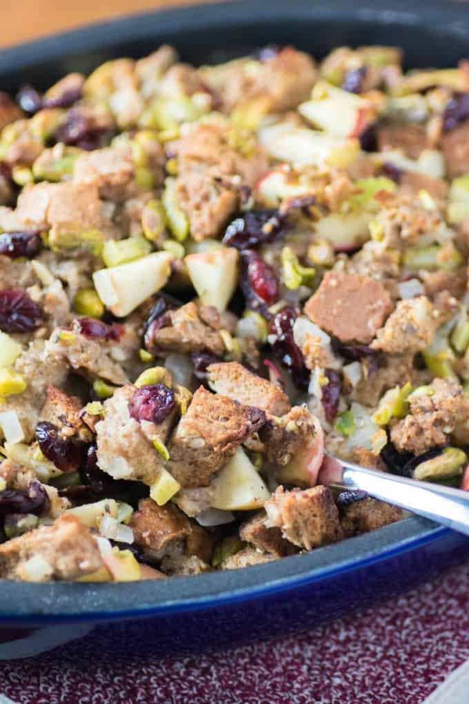 Whole Wheat Apple Cranberry Stuffing