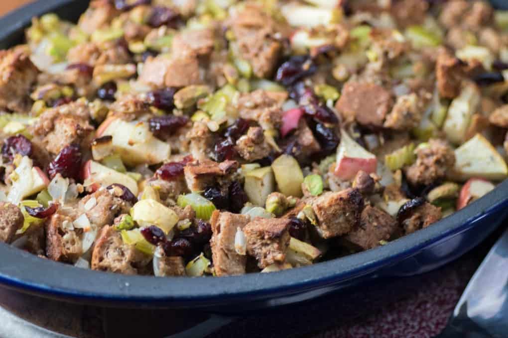 Whole Wheat Apple Cranberry Stuffing