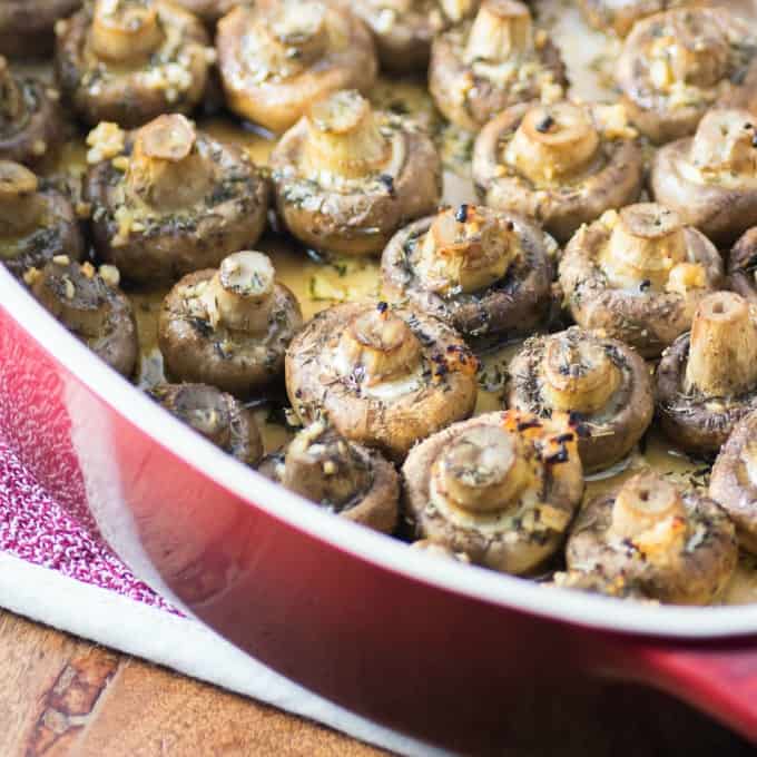 Garlic Butter Roasted Mushrooms