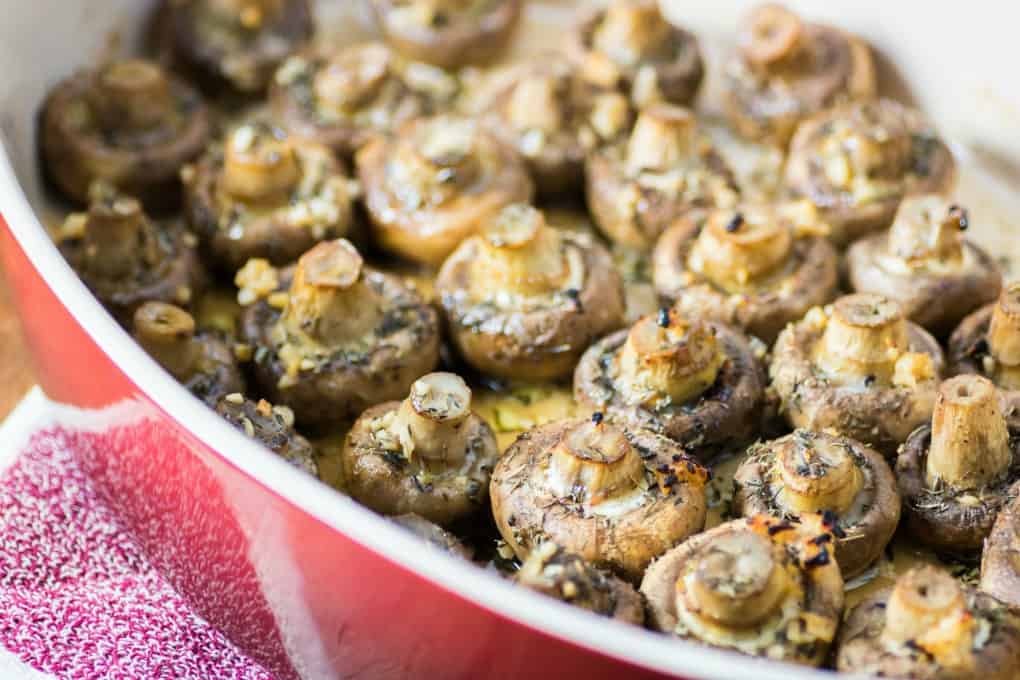 Garlic Butter Roasted Mushrooms