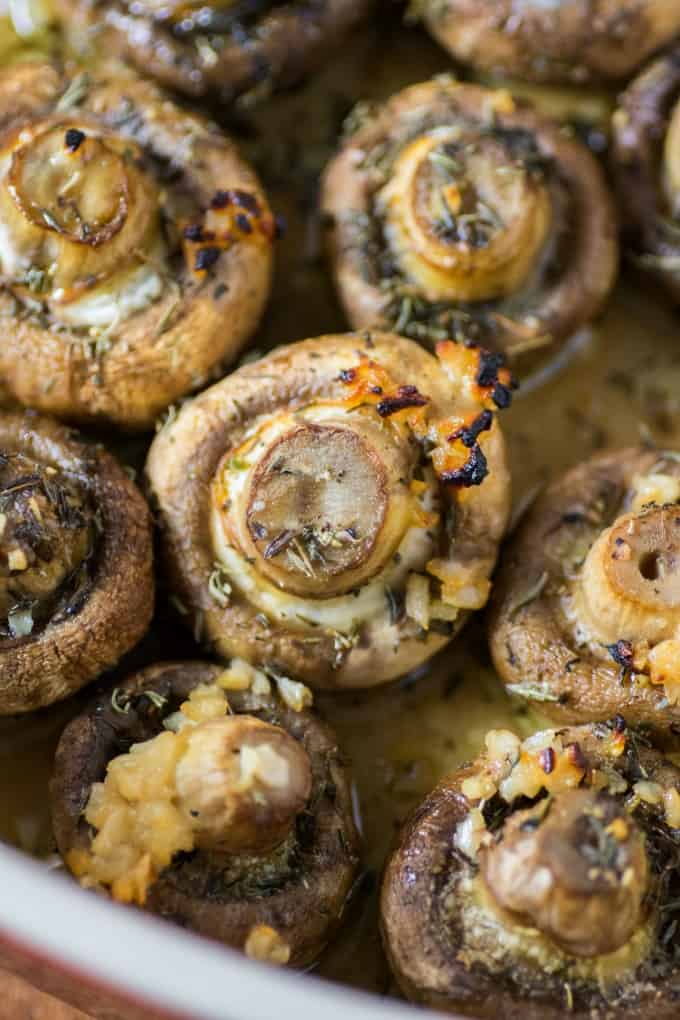 Garlic Butter Roasted Mushrooms