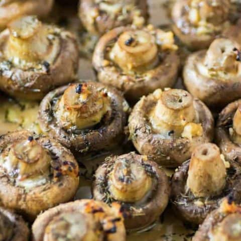 Garlic Butter Roasted Mushrooms