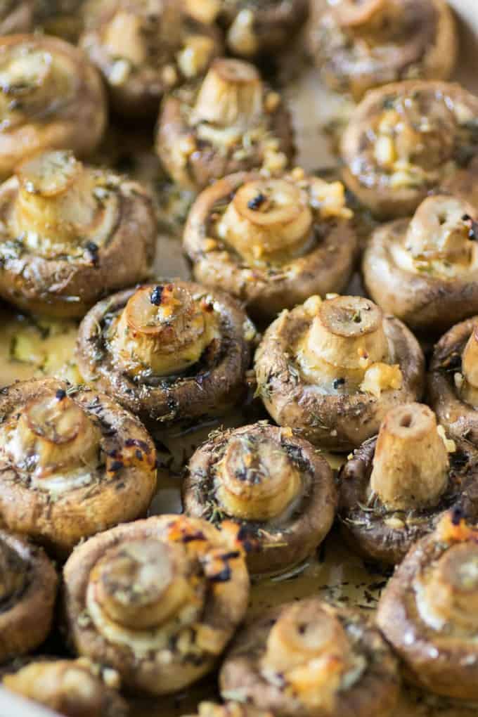 Garlic Butter Roasted Mushrooms