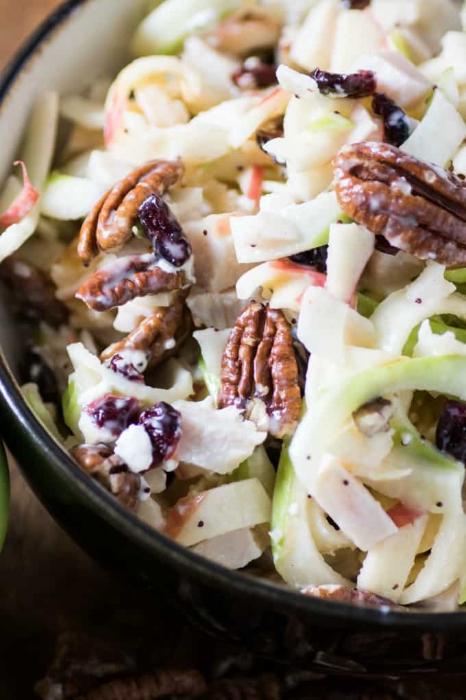 Spiralized Apple Turkey Slaw