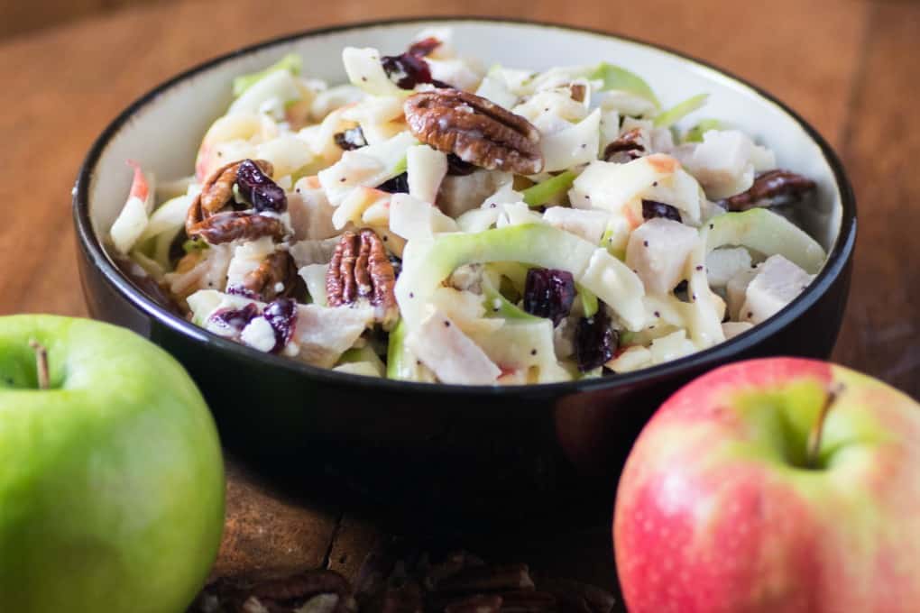 Spiralized Apple Turkey Slaw