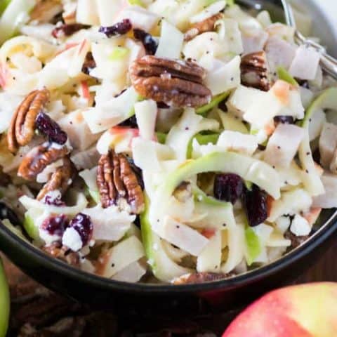 Spiralized Apple Turkey Slaw