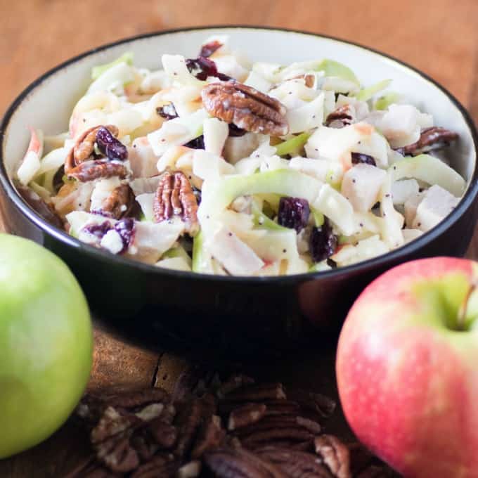 Spiralized Apple Turkey Slaw