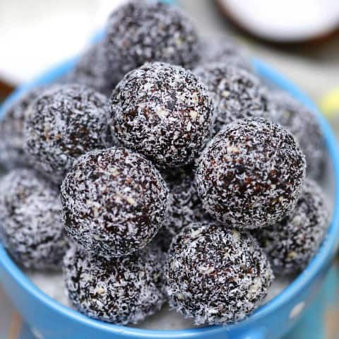 Chocolate Coconut Protein Balls - Noshing With The Nolands