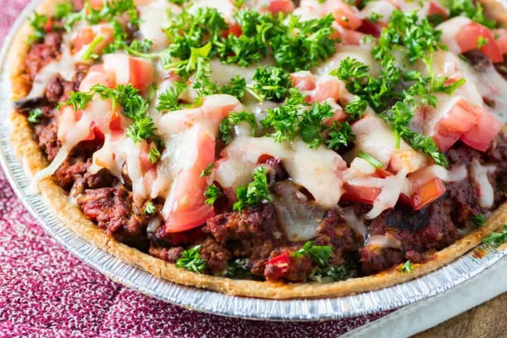 Italian Spinach Beef Pie is like a lasagna but easier!