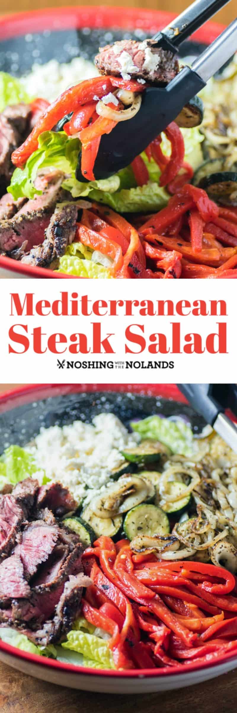 Mediterranean Steak Salad is a bounty of fresh flavors