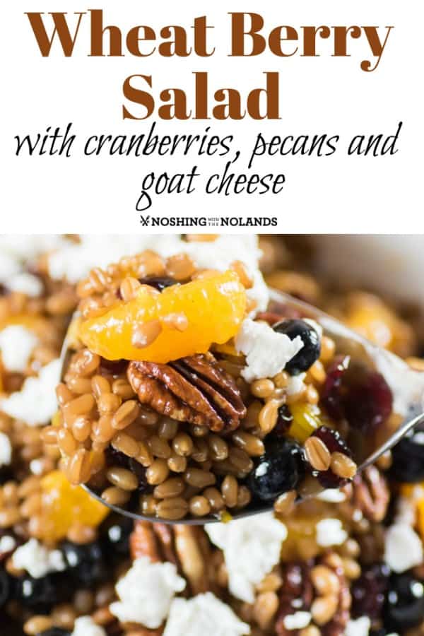 Wheat Berry Salad with Cranberries, Pecans and Goat Cheese