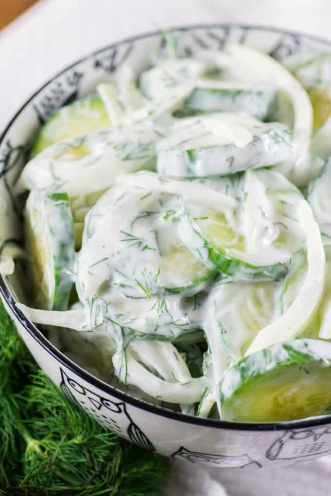 Creamy Cucumber Dill Salad