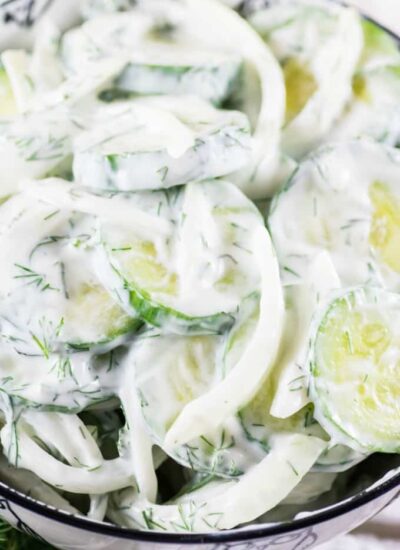 Creamy Cucumber Dill Salad hero.
