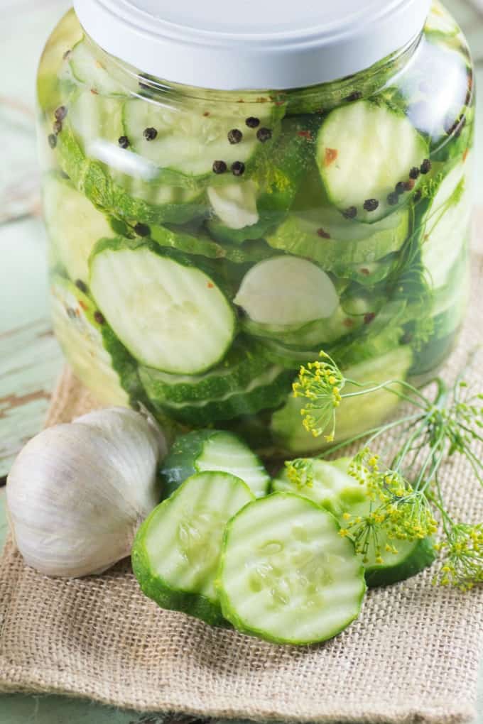 Spicy Refrigerator Pickles {OXO GreenSaver Review} - One Sweet Mess