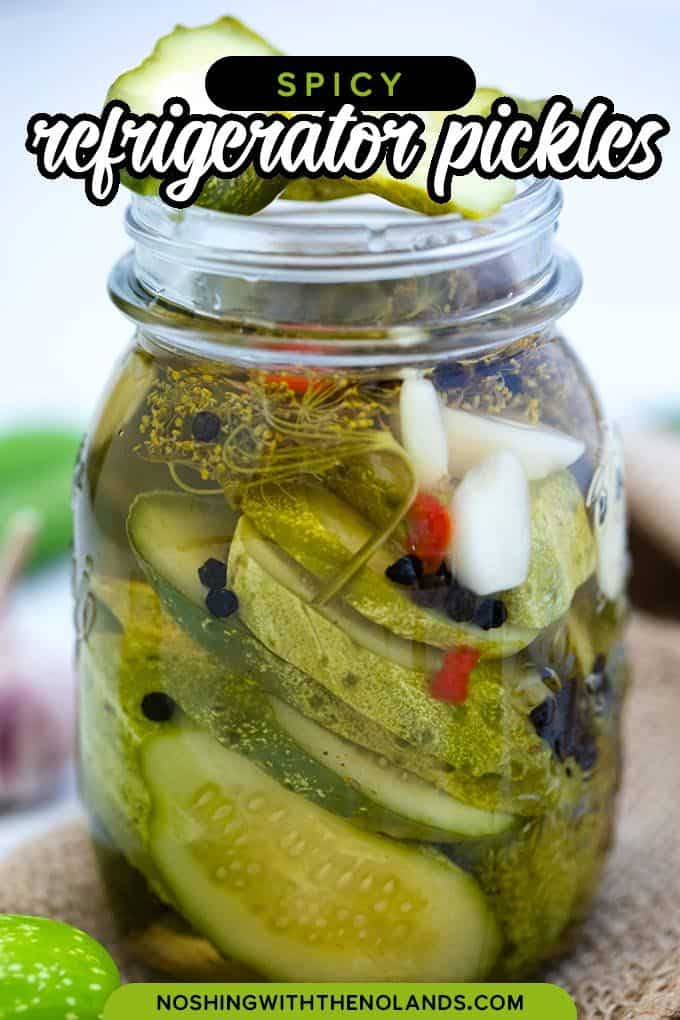 Spicy Refrigerator Pickles {OXO GreenSaver Review} - One Sweet Mess