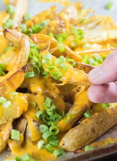 Cheesy Breakfast Home Fries hero.