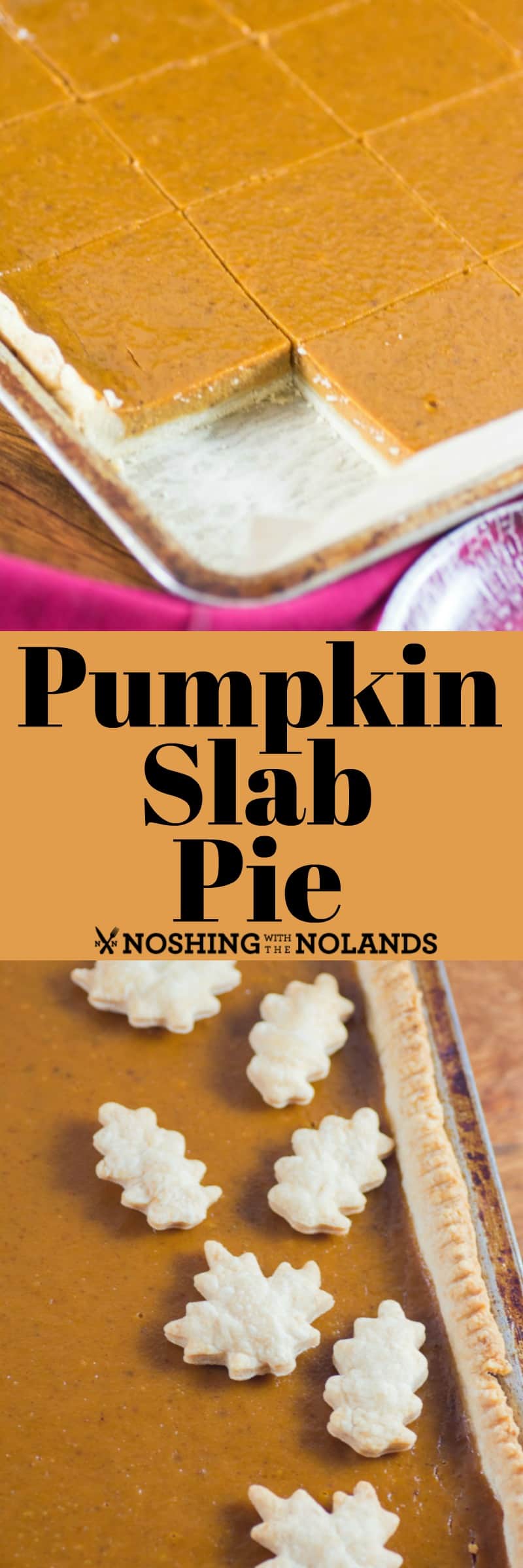This Pumpkin Slab Pie is the perfect dessert to feed a crowd for the holidays!! #pie #Thanksgiving #Christmas #pumpkinpie #pumpkinslabpie