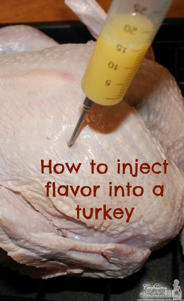 Turkey being injected for flavor
