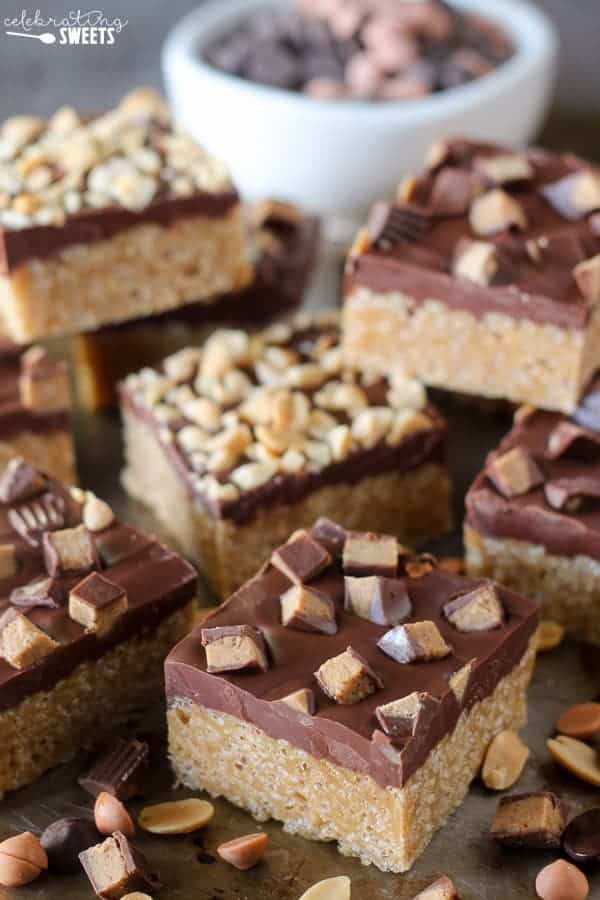 Chocolate Peanut Butter Rice Krispie Treats