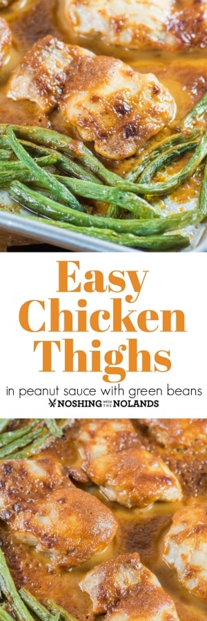 Easy Chicken Thighs in Peanut Sauce with Green Beans