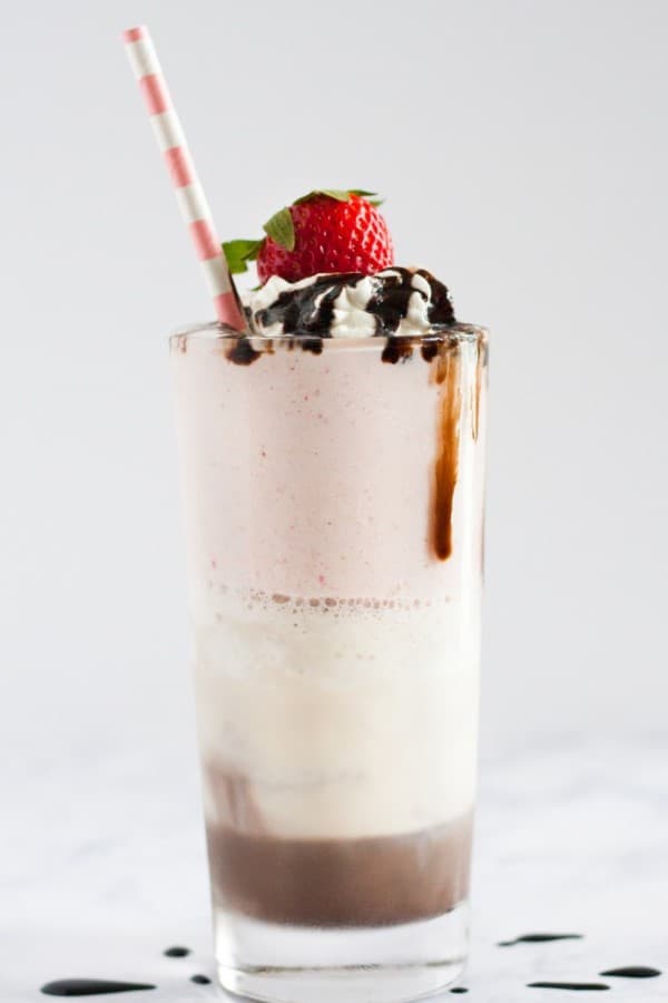 Easy Neopolitan Milkshake