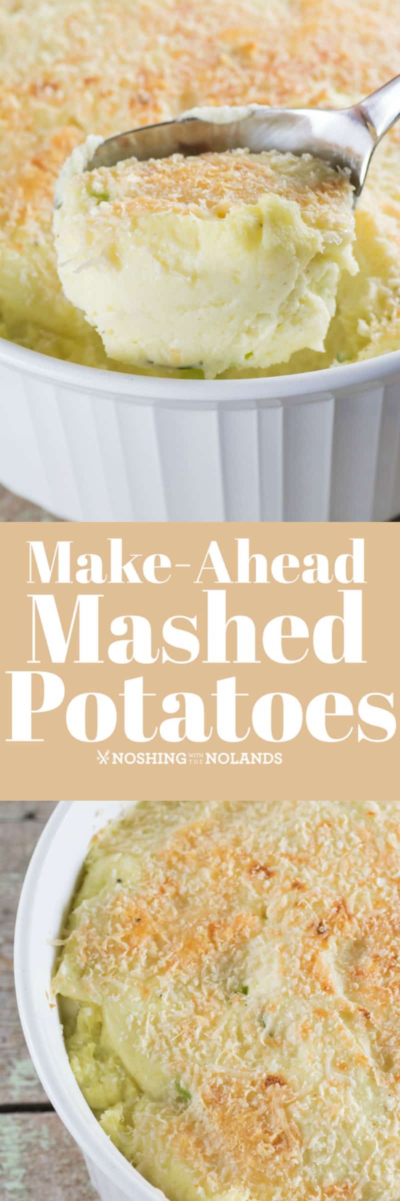 Make-Ahead Mashed Potatoes Recipe is the perfect side dish for the holidays!! #potatoes #makeahead #holidays #sidedish