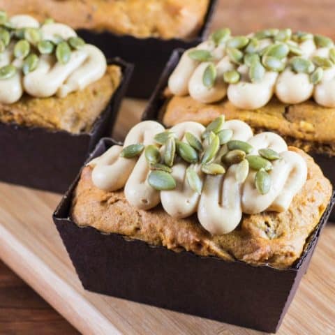 Mini Pumpkin Bread Recipe with Salted Caramel Buttercream