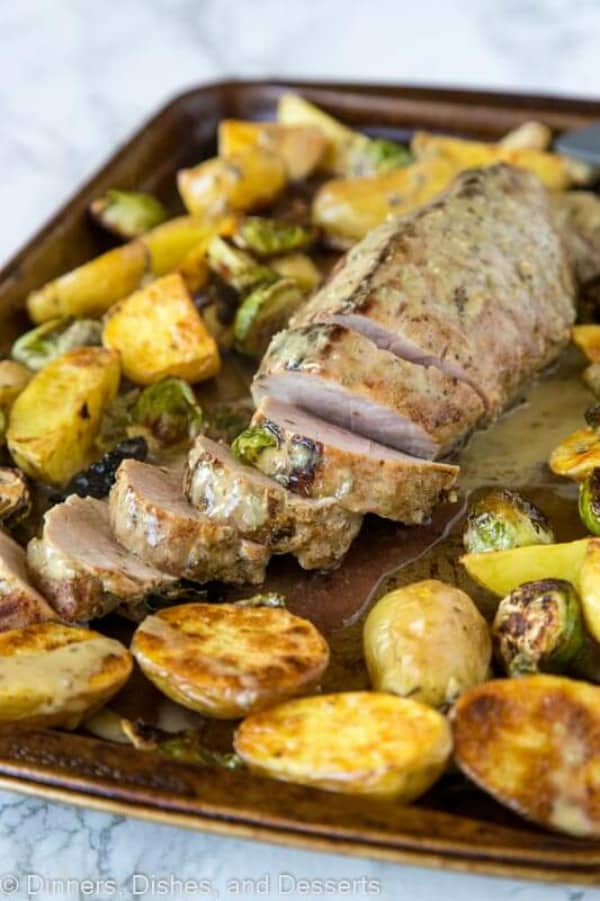 Sheet pan pork tenderloin with potatoes