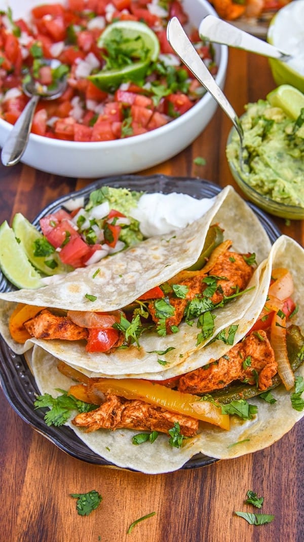 Chicken Fajitas on a plate