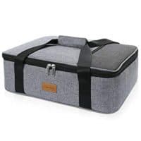 Lifewit Insulated Casserole Dish Carrier Thermal Lasagna Lugger for Potluck Parties/Picnic/Beach, Lunch Bag to Keep Food Hot/Cold, 16.3 x 12.6 x 4.7'', Grey