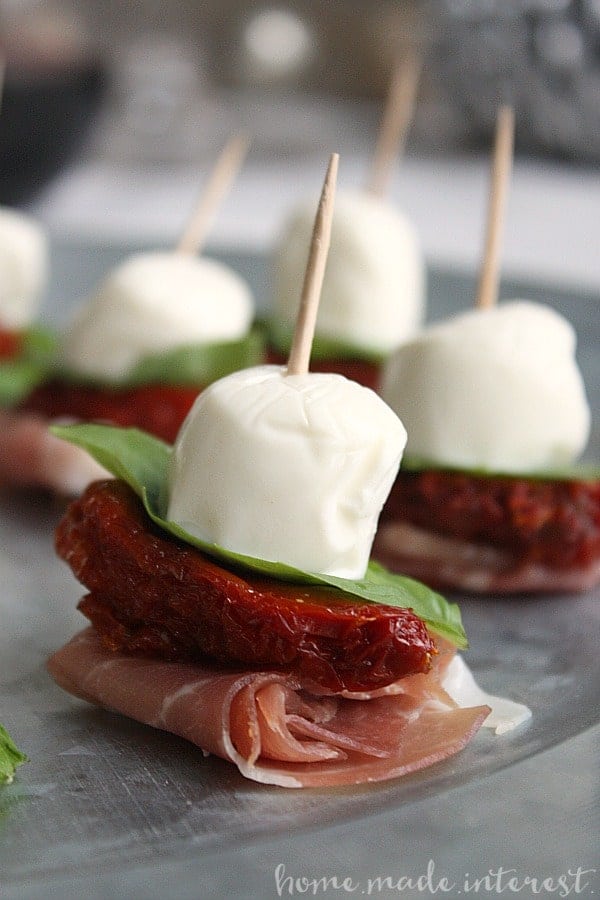 Quick and easy antipasto skewers