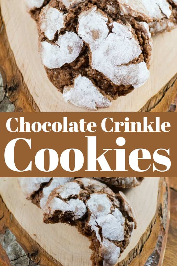 Chocolate Crinkle Cookies are fun to make and delicious to eat. They go hand in hand with all your holiday baking!! #chocolate #crinkle #cookies