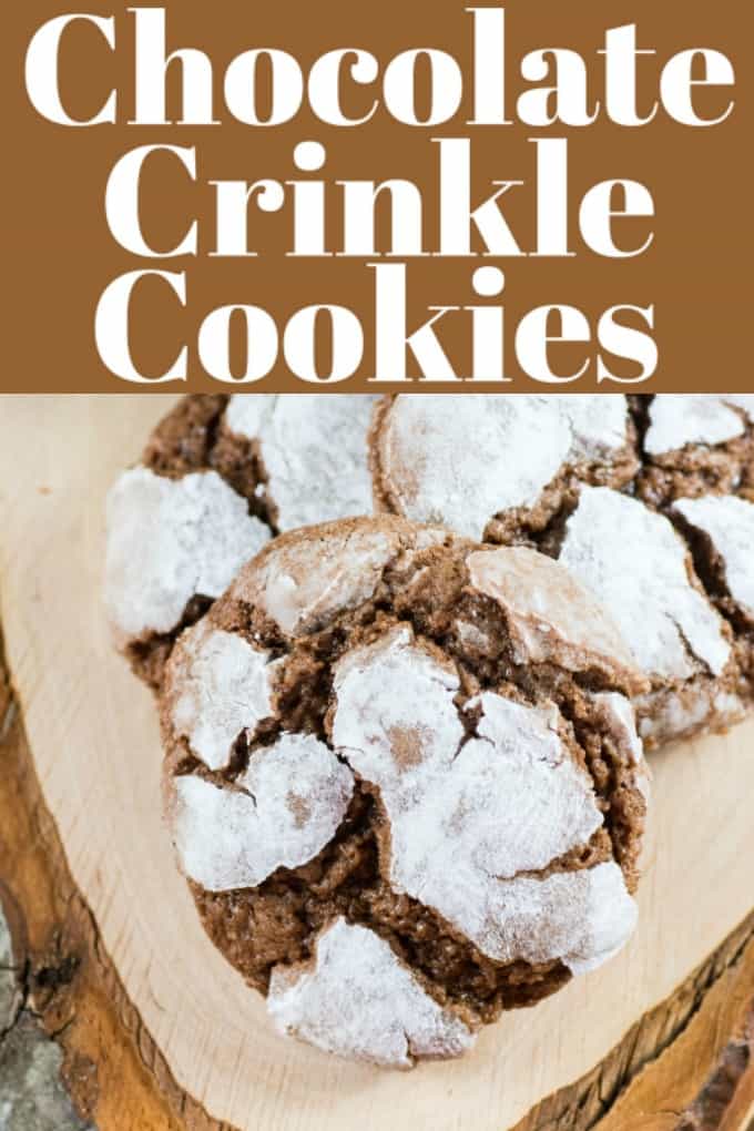 Chocolate Crinkle Cookies are fun to make and delicious to eat. They go hand in hand with all your holiday baking!! #chocolate #crinkle #cookies