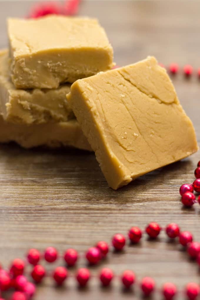 Easy Peanut Butter Fudge cut into squares