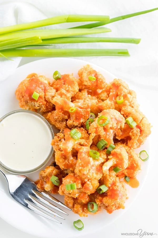 Baked healthy cauliflower wings recipe - Paleo and Keto