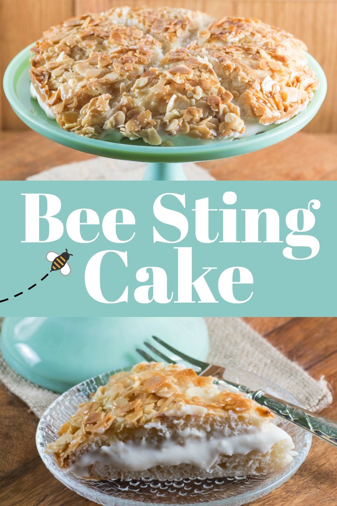 Bee Sting Cake is a fun cake to make that is a German tradition, perfect for spring and summer! #beestingcake #dessert #spring #summer #Easter