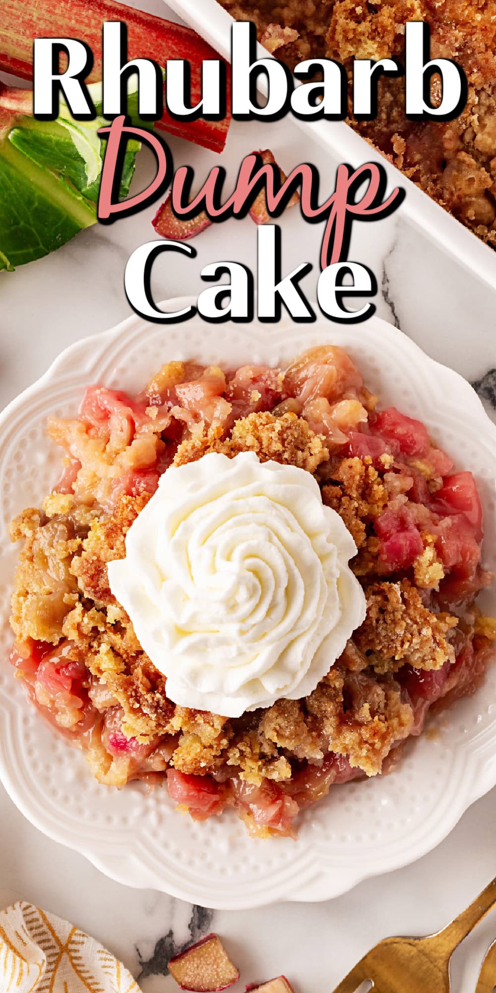 Rhubarb Dump Cake Pin. 