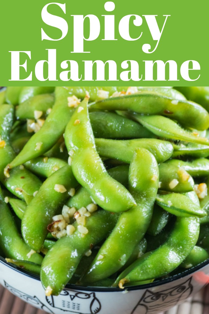 These Spicy Edamame are a simple snack to make that take a matter of minutes to assemble and are a healthy and nutritious alternative to other snacks! #edamame #spicy #healthy #protein 