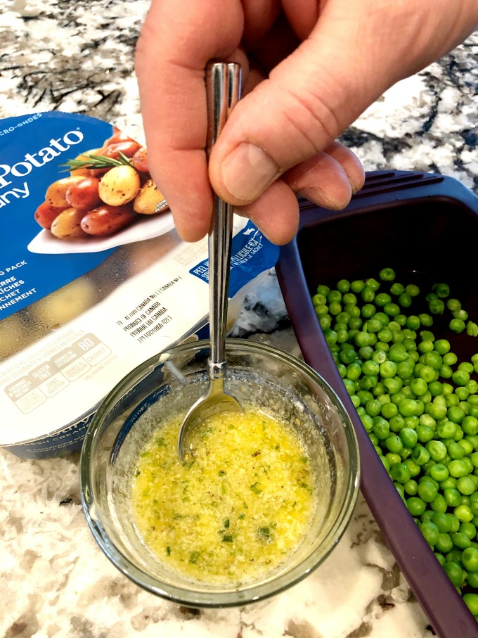 Herb Lemon Butter Peas and Little Potatoes Recipe are made in minutes