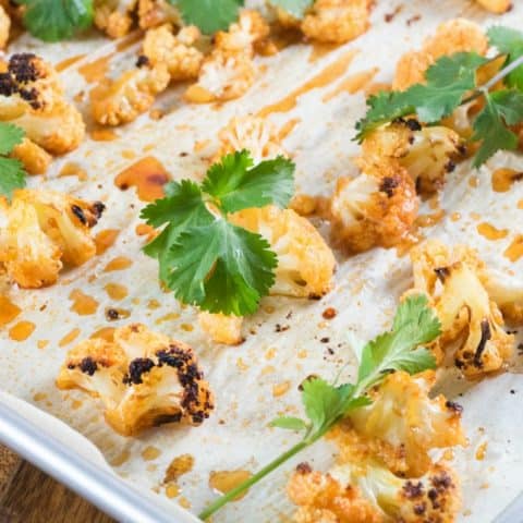 Sweet Sriracha Roasted Cauliflower