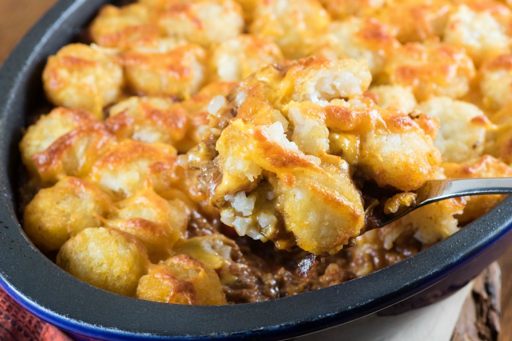 slow cooker sloppy joe tater tot casserole