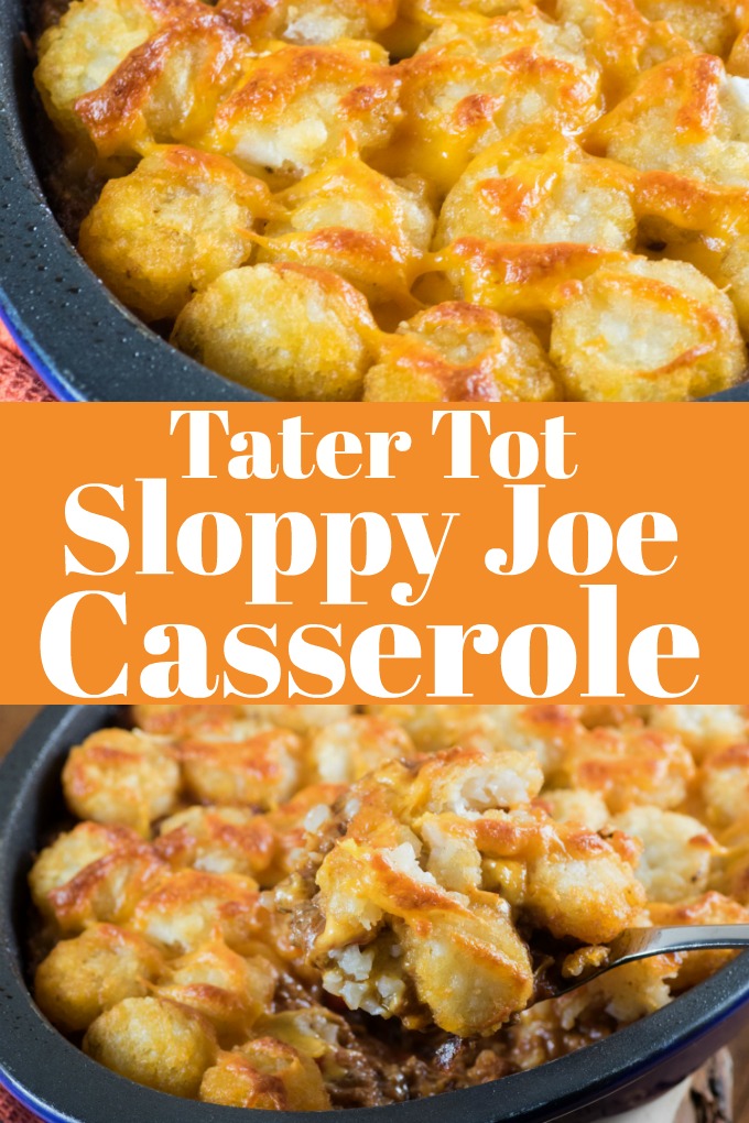 This Tater Tot Sloppy Joe Casserole is a family hit at our house and I am sure it will be at yours. It is a great twist on a classic recipe from your childhood. #tatertots #sloppyjoe #casserole #weeknightdinner
