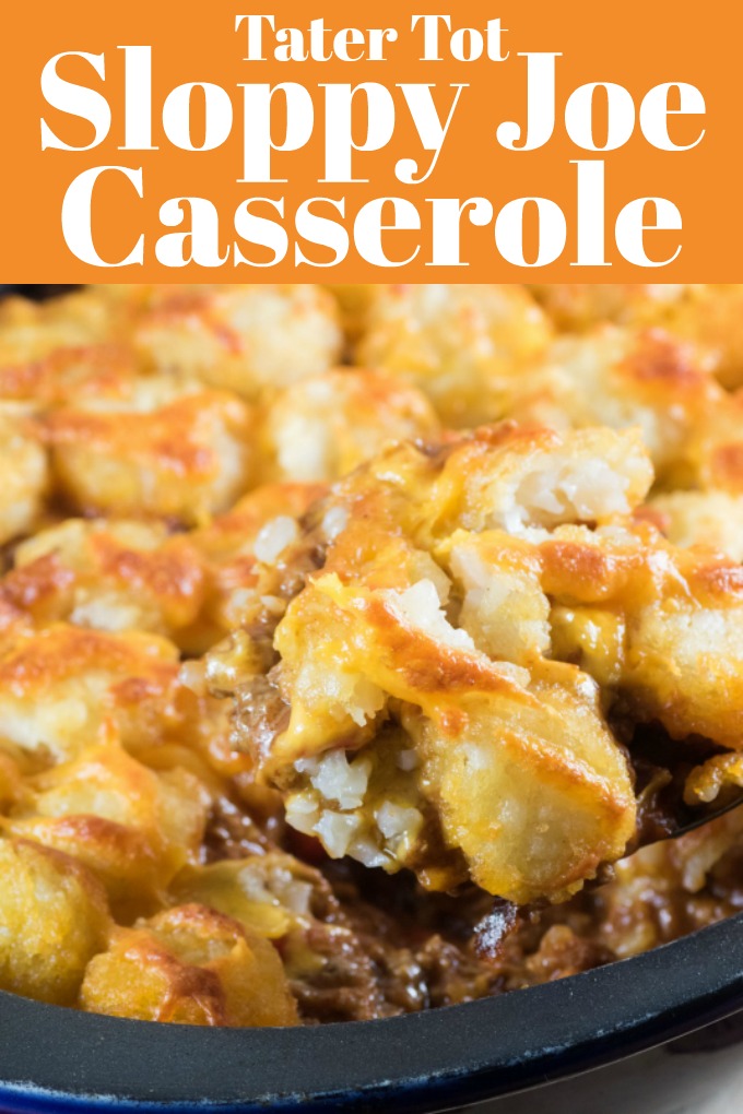 This Tater Tot Sloppy Joe Casserole is a family hit at our house and I am sure it will be at yours. It is a great twist on a classic recipe from your childhood. #tatertots #sloppyjoe #casserole #weeknightdinner