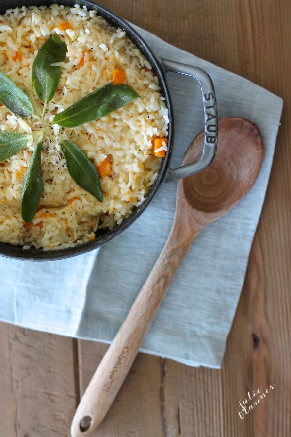 Butternut Squash Risotto on in Staub skillet